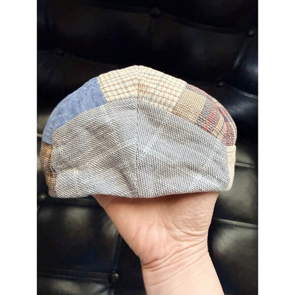 Petracci Patchwork Ivy Cap Newsboy Hat XL Made in Italy 100% Cotton Multicolor - Picture 4 of 12